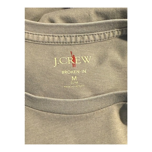 J Crew Broken In Slim Fit T Shirt Mens Medium Green‎ Cotton - Picture 4 of 8